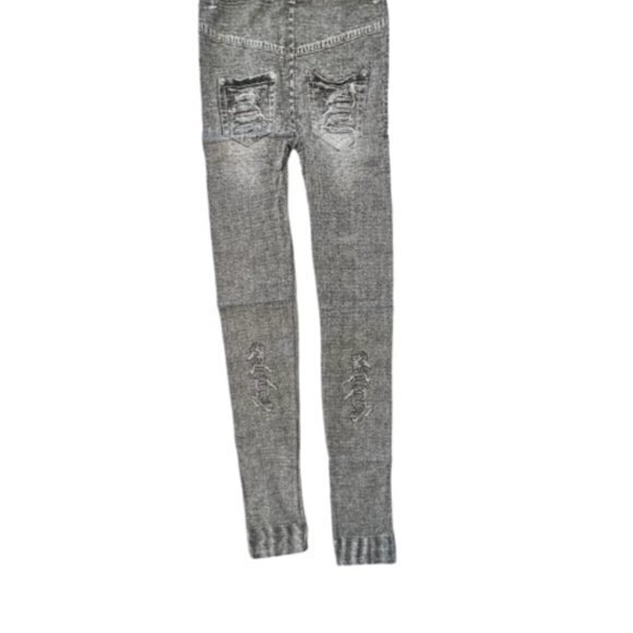 🛍️2 for $25 Sale🛍️ Faux Denim Jean Leggings‎ Slim Stretch FLEECE LINED XXS NEW - Picture 4 of 10